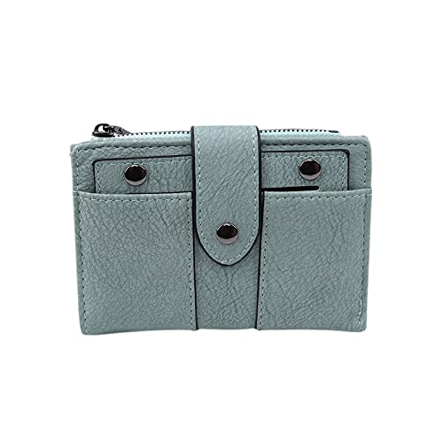 jonam Geldbörse für Damen Damen Brieftasche Kleine Damen Einfache Retro- Damen Feste Weibliche Brieftasche (Color : Green) von jonam