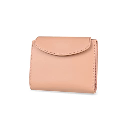 jonam Geldbörse für Damen Echtes Leder Frauen Brieftasche Weibliche Kleine Dame Walet Tasche Kurze Münzbörse (Color : Pink) von jonam