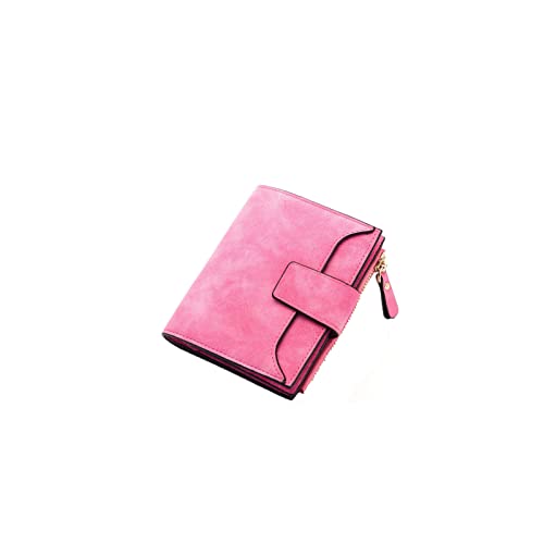 jonam Geldbörse für Damen Fashion Women Wallets Free Name Engraving New Small Wallets Zipper PU Leather Quality Female Purse Card Holder Wallet (Color : Pink) von jonam
