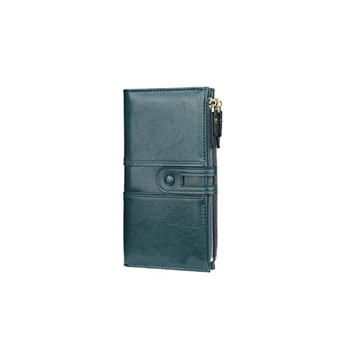 jonam Geldbörse für Damen Frauen Brieftaschen Mode Lange Leder Top Qualität Karteninhaber Klassische Weibliche Geldbörse Reißverschluss Brieftasche für Frauen (Color : Blue) von jonam