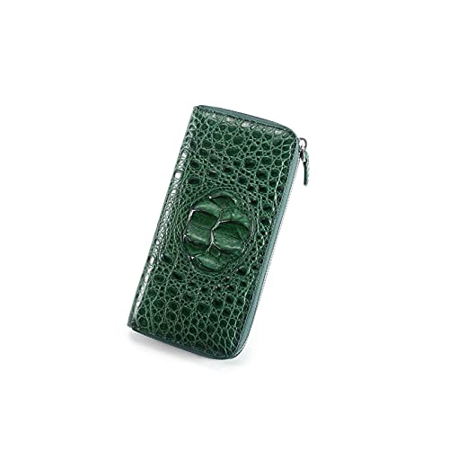 jonam Geldbörse für Damen Frauen Damen Geldbörse Hand Echtes Leder Lange Tasche Für Brieftaschen (Color : Green) von jonam