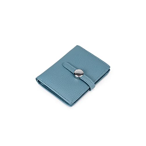 jonam Geldbörse für Damen Frauen-echtes Leder-Geldbeutel weiblichenRindWalletsLadyKleineMünzfachKartenhalter MiniGeldbeutel Tragbare (Color : Blue) von jonam
