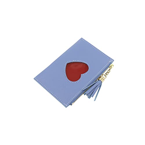 jonam Geldbörse für Damen Frauen süße Brieftasche Zipper entworfen Pu. Mini-Klein-Münz-Geldbörse weiblicher Kartenhalter (Color : Blue) von jonam