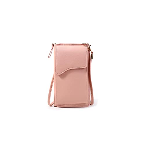 jonam Geldbörse für Damen Frauenfärbeltasche Multifunktionale Mini-Handy-Tasche (Color : Pink) von jonam