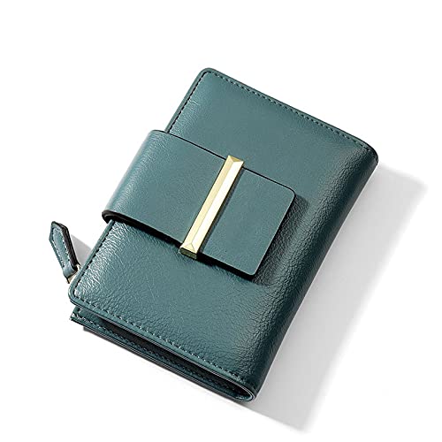 jonam Geldbörse für Damen Kleine Brieftasche Frauen Kartenhalter Zipper Münze Geldbörse weich PU. Lederdamen Brieftasche kurz (Color : Blue) von jonam