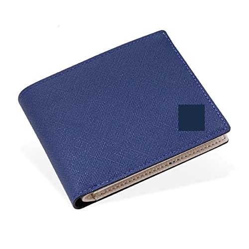 jonam Geldbörse für Damen Leather Men Wallet with Coin Pocket Man Purse Credit Cards Holder Male Money Bag Card Case Folding Wallet (Color : Blue) von jonam