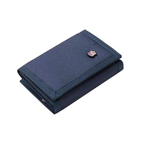 jonam Geldbörse für Damen Men 3-fold Coin Purse Solid Color Canvas Wallet with Card Pack (Color : Blue) von jonam