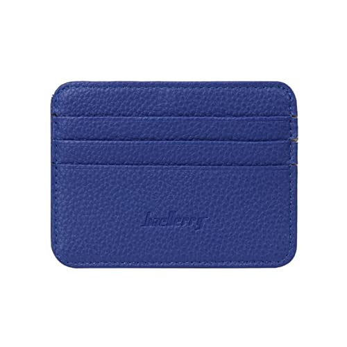 jonam Geldbörse für Damen Men Leather Thin WalletMoney Credit Card Slim Holder Money Pocket Organizer (Color : Blue) von jonam