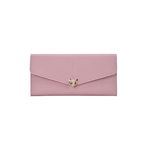 jonam Geldbörse für Damen Mode Dekoration Lange Leder Top Qualität Karteninhaber Klassische Weibliche Geldbörse Frauen Geldbörse (Color : Pink) von jonam