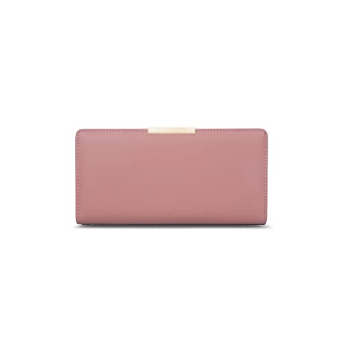 jonam Geldbörse für Damen Mode Frauen Brieftaschen Lange Multi-Card-Halter Pu. Leder Geldbörse Weibliche Kupplungsbeutel Dame Weiche multifunktionale Münzengeldbörsen (Color : Pink) von jonam