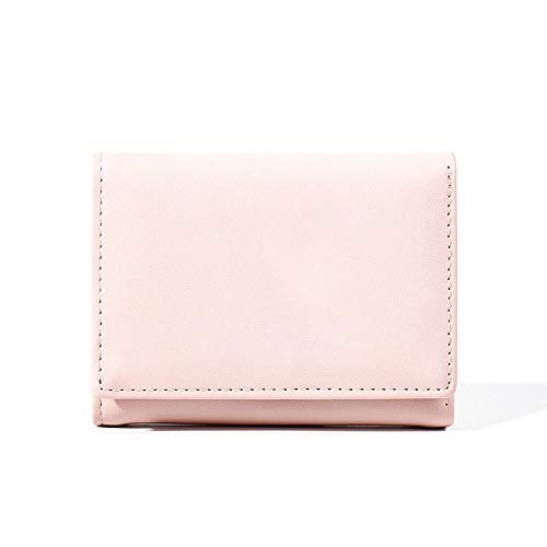 jonam Geldbörse für Damen Neue Damen Short Wallet Einfache Multifunktions3 Fold Wallet Liebe Multi-Card Wallet Querschnitt Geldbörse (Color : Pink) von jonam