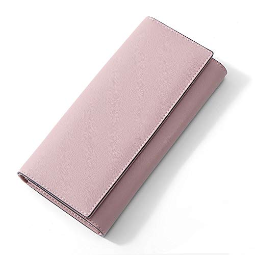jonam Geldbörse für Damen Neue Entwurfs-Frauen-Mappen-große Kapazitäts-Kartenhalter-Geldbeutel Weibliche Wallet (Color : Pink) von jonam