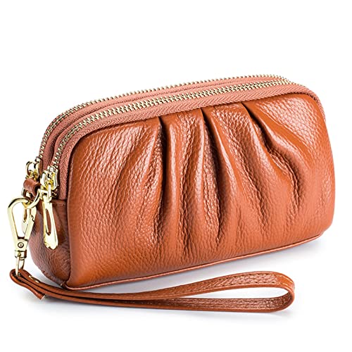 jonam Geldbörse für Damen New All-Match High-end Clutch Bag Western Style Large-Capacity Temperament Women Wallet (Color : Bruin) von jonam