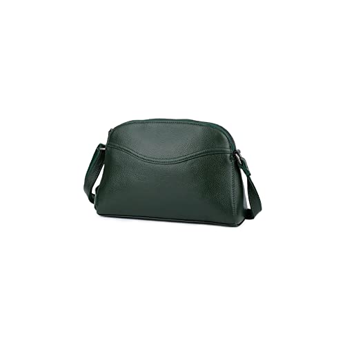 jonam Geldbörse für Damen Rindsleder Frauen Taschen Frauen Leder Messenger Bags Mode Klappe Tasche (Color : Green) von jonam