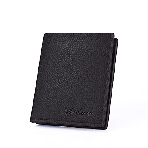 jonam Geldbörse für Damen Wallet Menshort Ultra-Thin Cowhide Business Wallet Simple Casual Wallet Men Leather Card Holder Wallet von jonam
