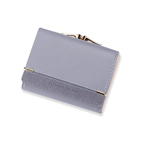 jonam Geldbörse für Damen Women Wallets Leather Luxury Designer Female Coin Purses ID Card Holder Wallet Short Ladies Money Bags Clutch Purse (Color : Blue) von jonam