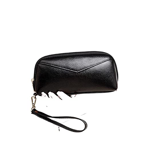 jonam Geldbörse für Damen Women Wallets Long Style Multi-Functional Wallet Purse Leather Female Clutch Coin Purse Card Holder Wallet Women (Color : Black) von jonam