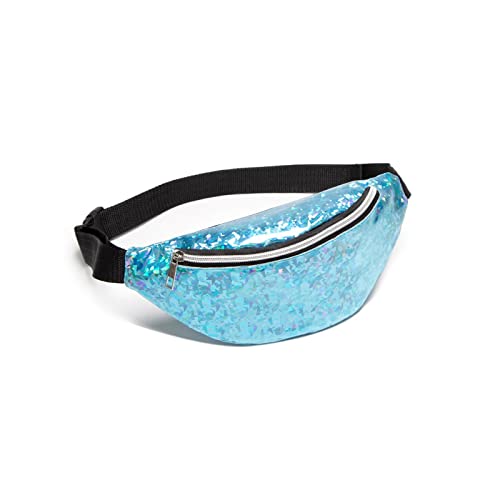 jonam Gürteltasche Damen Pu. Leder Taille Tasche Mode Tragbare Taille Tasche Reisesport Kleine Brieftasche(Color:Blue) von jonam