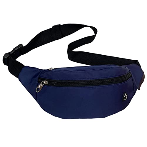 jonam Gürteltasche Erwachsene Unisex Casual Taille Tasche Mehrzweck Große Kapazität Brustpackung Sport Fanny Bum Bag(Color:Blue) von jonam