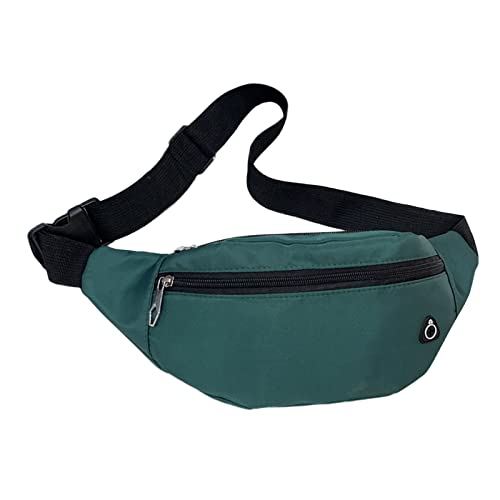 jonam Gürteltasche Erwachsene Unisex Casual Taille Tasche Mehrzweck Große Kapazität Brustpackung Sport Fanny Bum Bag(Color:Green) von jonam