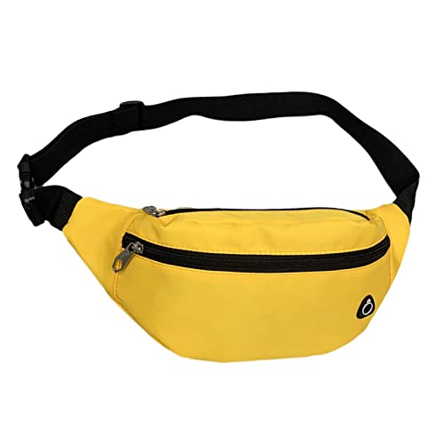 jonam Gürteltasche Erwachsene Unisex Casual Taille Tasche Mehrzweck Große Kapazität Brustpackung Sport Fanny Bum Bag(Color:Yellow) von jonam