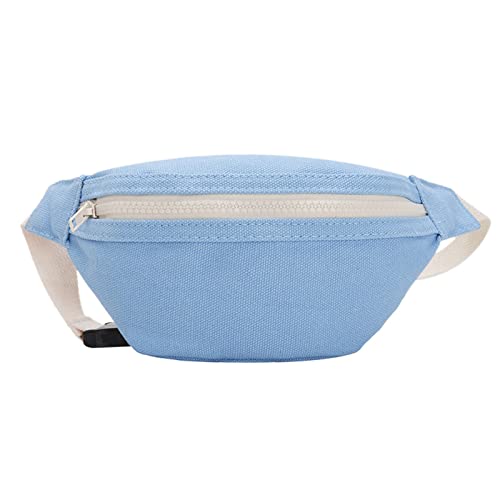 jonam Gürteltasche Freizeit-Gürteltasche, Rückentasche aus Segeltuch, Brusttasche, Reißverschluss(Color:Blue) von jonam