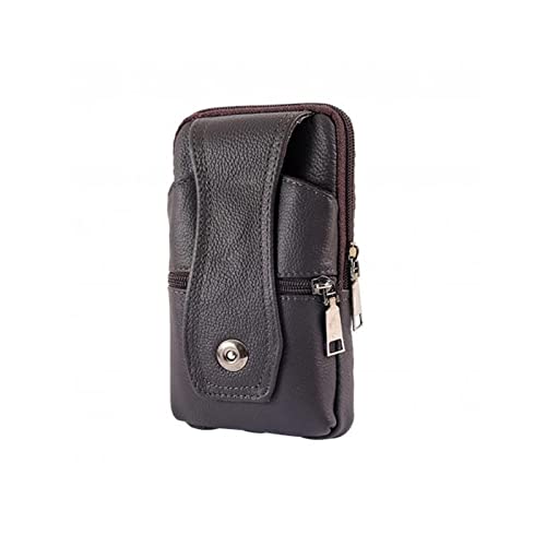 jonam Gürteltasche Herren Outdoor Leder Gürtel Taille Tasche Telefon Schutzhülle Tasche Telefon Dual/Triple Layer Taille Tasche(Color:D) von jonam