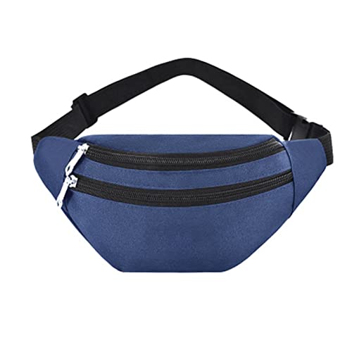 jonam Gürteltasche Hüfttasche, DREI Reißverschlusstaschen, Brusttasche, wasserdichte Hüfttasche(Color:Blue) von jonam