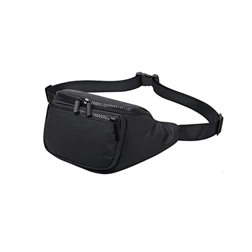 jonam Gürteltasche Hüfttasche der Männer Tragbare Handytasche Mode Atmosphäre Reise Freizeit Messenger Bag(Color:Black) von jonam