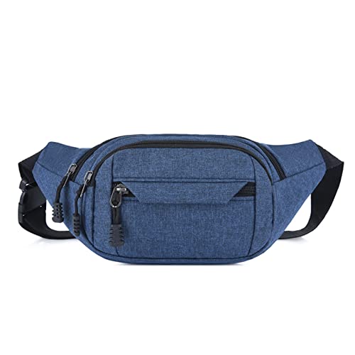 jonam Gürteltasche Men Waist Bag Pack Men Wallet Purse Handbag Phone Belt Bag Pouch Canvas Sports Waterproof Bag Fanny Banana Bag for Women(Color:Blue) von jonam