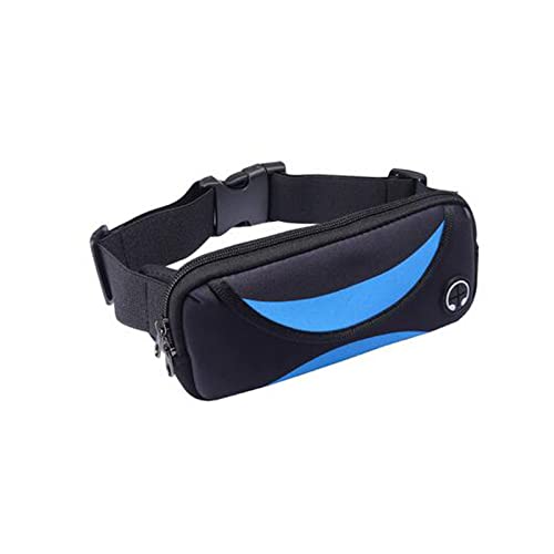 jonam Gürteltasche Mode Einfache Multifunktionale Taille Kopfhörer Loch Handy Zubehör Tasche Sport Taille Tasche Armbeutel(Color:Blue) von jonam