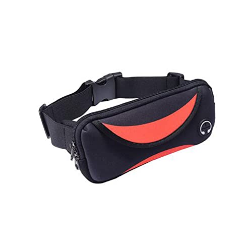 jonam Gürteltasche Mode Einfache Multifunktionale Taille Kopfhörer Loch Handy Zubehör Tasche Sport Taille Tasche Armbeutel(Color:Red) von jonam