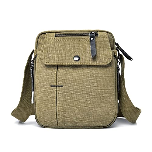 jonam Gürteltasche Multifunktionale Freizeit-Reisetasche, Cross-Canvas-Handtasche, einfarbige Umhängetasche(Color:Bruin) von jonam