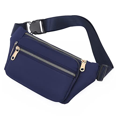 jonam Gürteltasche New Women Waist Bag Zipper Chest Bag Outdoor Sports Crossbody Bag Casual Travel Belt Bag Pocket Money Pouch Bags(Color:Blue) von jonam