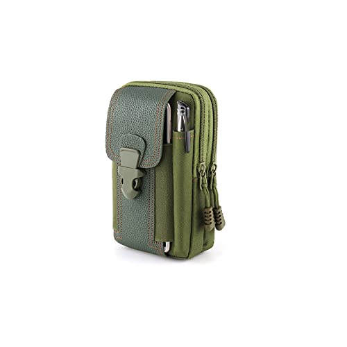 jonam Gürteltasche Outdoor Multifunktionale Leinwand Taille Tasche Handytasche Brieftasche Gürteltasche Münz Taille Tasche(Color:Green) von jonam
