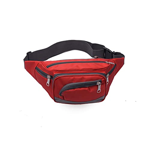 jonam Gürteltasche Sport Laufen Radfahren Messenger Brusttasche Herren- und Damen-Hüfttasche mit großer Kapazität(Color:Red) von jonam