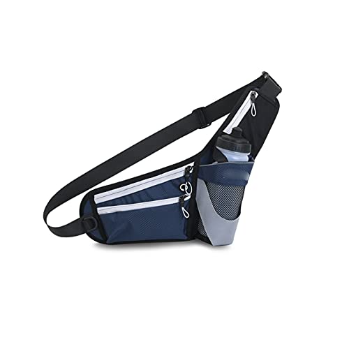 jonam Gürteltasche Sportlauf-Taschen, multifunktionale Wasserflaschen-Taschen im Freien, wasserdicht, Fitness-Brusttasche(Color:Navy Blue) von jonam