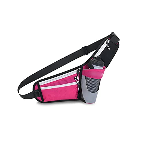 jonam Gürteltasche Sportlauf-Taschen, multifunktionale Wasserflaschen-Taschen im Freien, wasserdicht, Fitness-Brusttasche(Color:Rose) von jonam