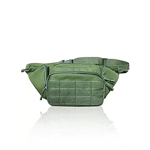 jonam Gürteltasche Tactical Taschen für Männer Multifunktions-Outdoor männlichen Brust Beutel-große Kapazitäts Nylon Herren Fanny-Pack(Color:Green) von jonam