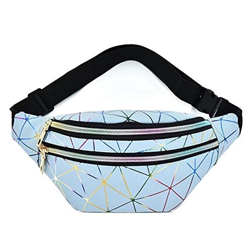 jonam Gürteltasche Taille Taschen Frauen Luxus Marke Leder Brust Handtasche Geometrie Taille Packs City Jogging Taschen(Color:4) von jonam