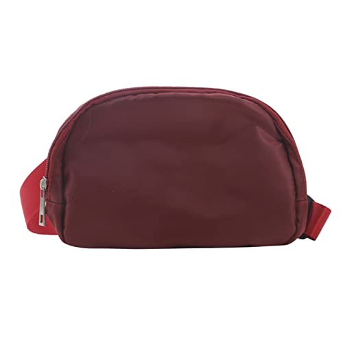 jonam Gürteltasche Waist Bag Zipper Chest Bag Outdoor Sports Crossbody Bag Casual Travel Belt Bag Pocket Money Pouch Bags(Color:Red) von jonam