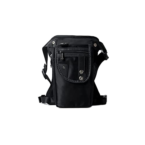 jonam Gürteltasche wasserdichte Nylon-Taille-Tasche beiläufige multifunktionale Herrenbeinbeutel-Taille-Tasche Hüfttasche(Color:Black) von jonam