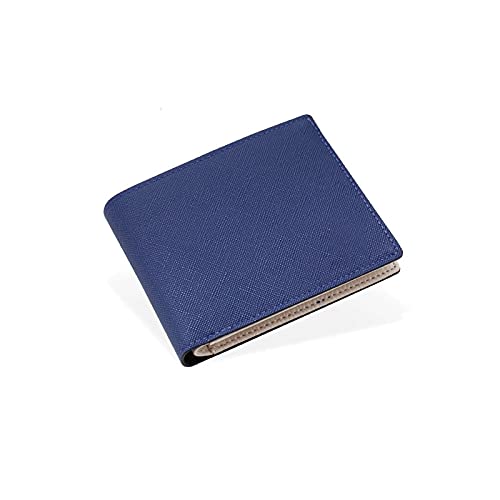jonam Herren-Geldbörsen Brieftasche mit Leder Männer mit Münztasche Mann Geldbörse Kreditkartenhalter Männliche Geldtasche Kartenkiste(Color:Blue) von jonam