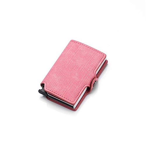 jonam Herren-Geldbörsen Kreditkarte-Mappe Neuer dünner Kartenhalter-Visitenkarte Haspe Karte Case Slim Wallet(Color:Pink) von jonam