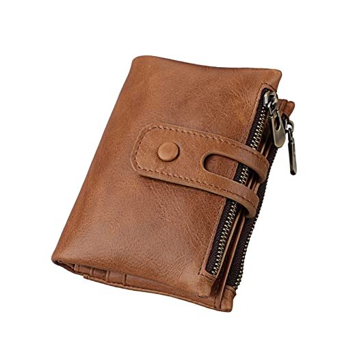 jonam Herren-Geldbörsen Leder Brieftasche for Mann Top Schicht Leder Brieftasche Crazy Horse Leder Freizeit Brieftasche von jonam