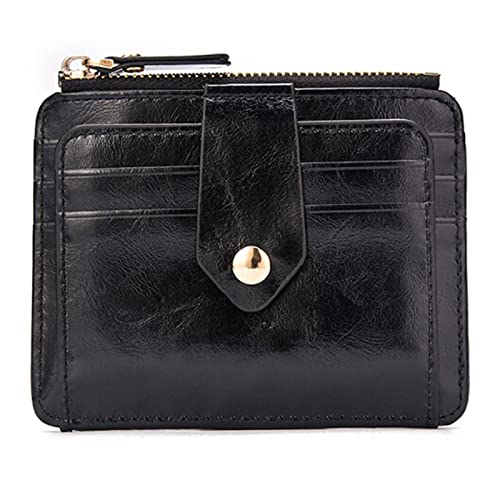 jonam Herren-Geldbörsen Luxusmänner Slim Brieftaschen Mode Mini Bifold Brieftasche Pu. Kleine Kartenhalter aus Leder Brieftasche Geldbörse 2 Farben(Color:Black) von jonam