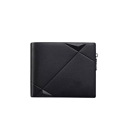 jonam Herren-Geldbörsen Männer Geldbörse Casual Design Bifold Wallet Kurze schlanke Walletwalls, Gepäck und Taschen,(Color:Black) von jonam