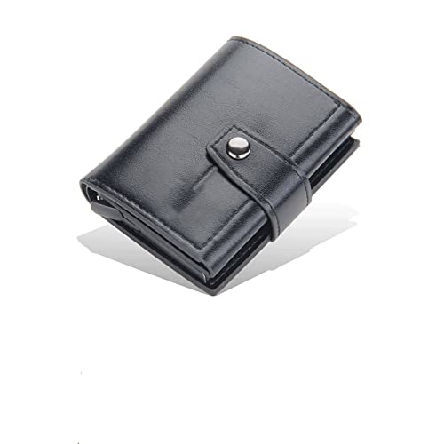 jonam Herren-Geldbörsen Men Card Wallets Free Name Customized Hasp Small Card Wallets Leather Slim Mini Wallet Qaulity Male Purses(Color:Coffee) von jonam