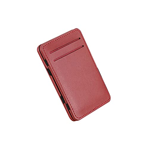 jonam Herren-Geldbörsen Men's Faux Leder ICH WÜRDE Kreditkartenhalter Business Pocket Brieftasche Geldbörse(Color:Red) von jonam