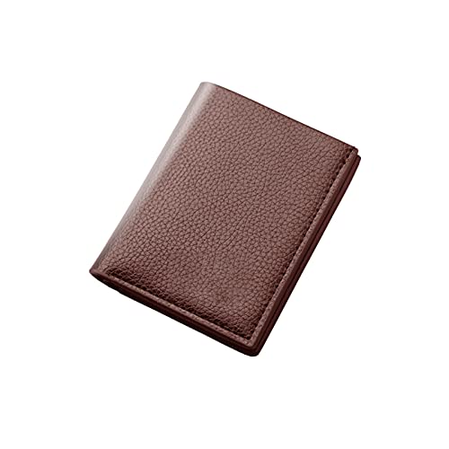 jonam Herren-Geldbörsen Mini Slim Wallet männliches lässiges Leder PU. Geldbörse portafoglio Uomo Money Clip dünne männer Brieftasche(Color:Bruin) von jonam